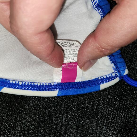 .BLACK FRIDAY SALE - Ron Jon Blue and White Striped String Bikini - Picture 5 of 8